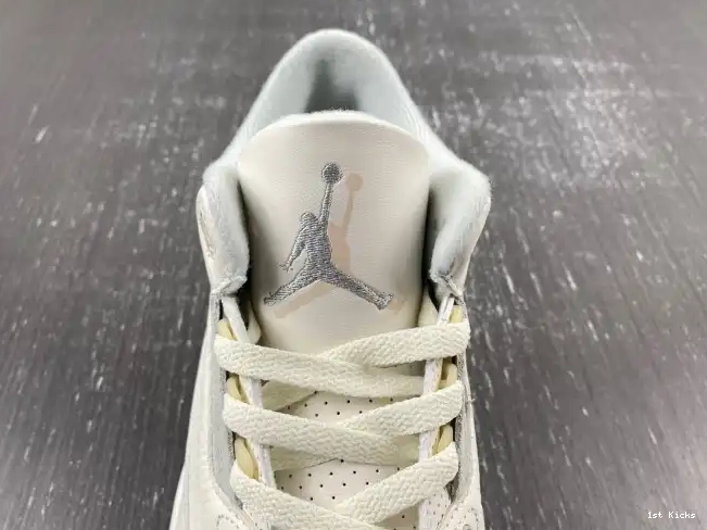 1st Kicks Shoes Air Craft Jordan 3 Ivory FJ9479-100 0601